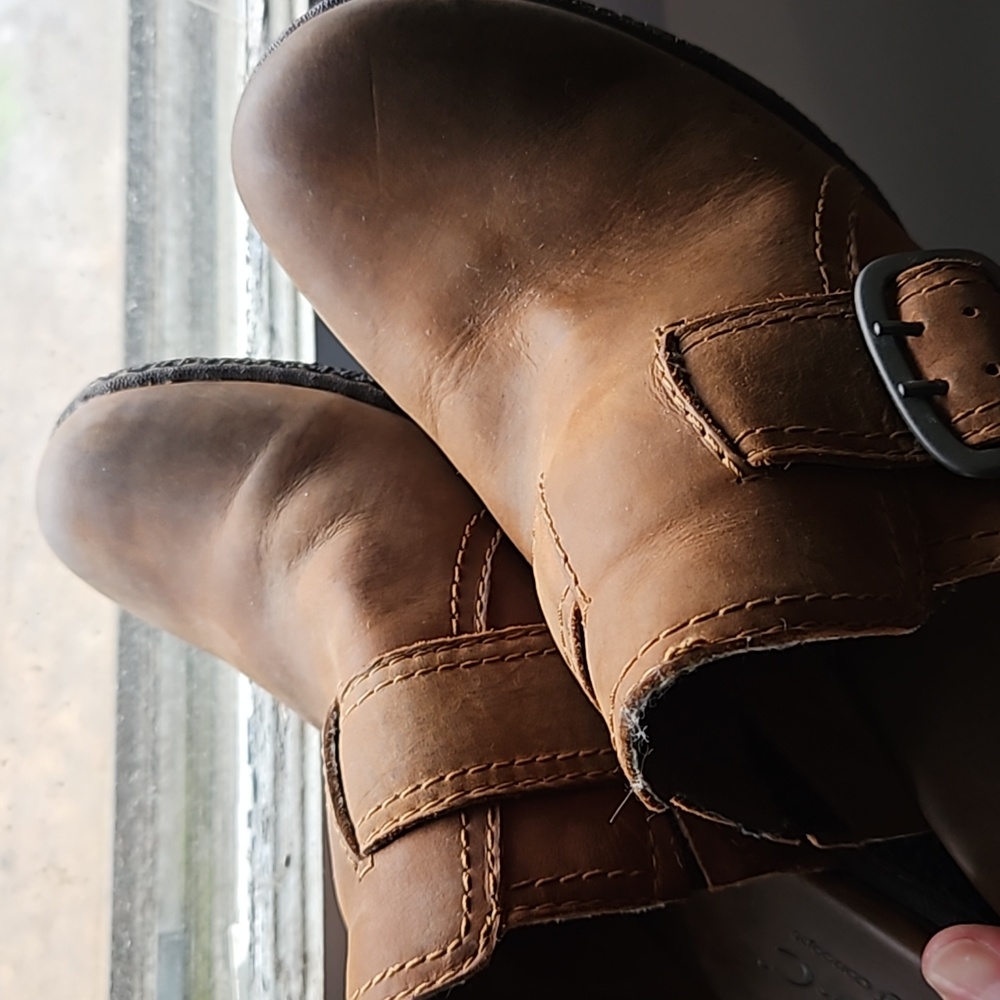 NEW BOC Born Clogs shoes Mules 9 COMFORT heel leather buckle Rustic Western - Picture 12 of 13